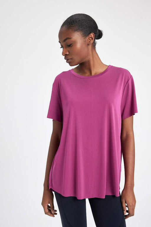 DeFactoFit Oversize-футболка премиум-класса для спортсменов с круглым вырезом и короткими рукавами  фото 4