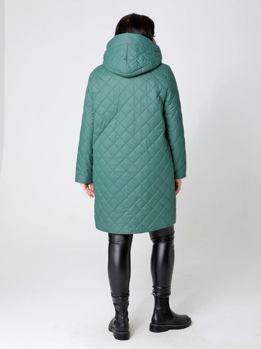 24114 Плащ утепл. т.зеленый - Dizzyway фото 3