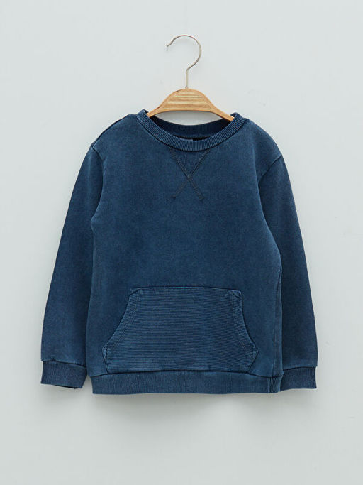 Bisiklet Yaka Uzun Kollu Basic Erkek Bebek Sweatshirt 2li - Waikiki фото 3