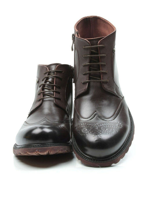 01-H9053-B1-SW5 BROWN Ботинки демисезонные мужские (натуральная кожа) - Фабричный китай фото 13