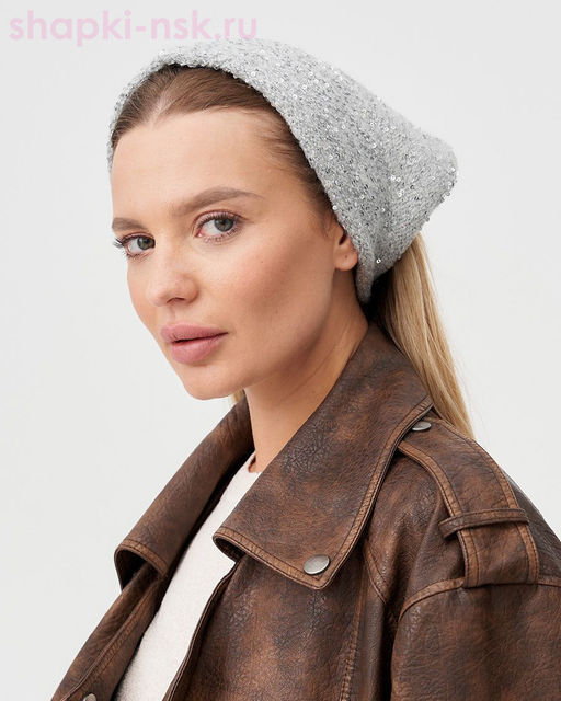 Лили альпака пайетки Косынка (56-58)