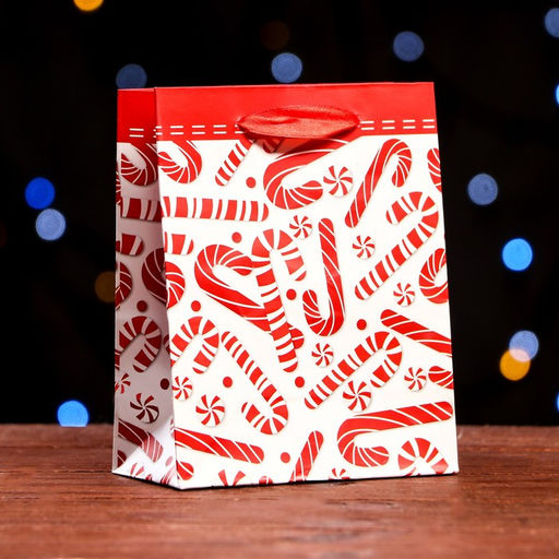 Цена за 12 шт. Пакет ламинированный Новогодний леденец 11,5 х 14,5 х 6 см - Simaland фото 3