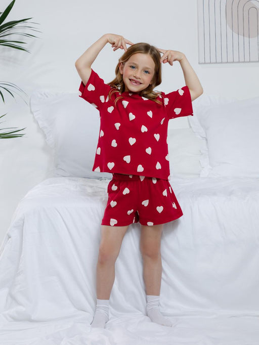 Пижама Crockid МП 1655-1 красная хлопок фото 5