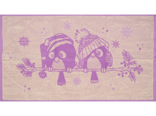 6с103.412ж1 Зимуем (фиалка2) Полотенце махровое 50х90см