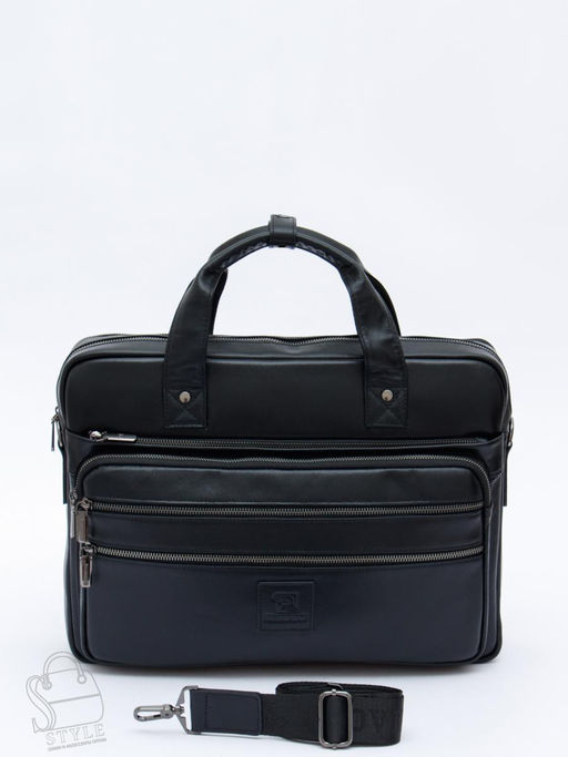 Портфель мужской кожаный 711XL black Fuzhiniao