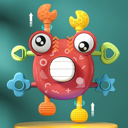 Развивающая, сенсорная игрушка Крошка Я «Крабик», красная