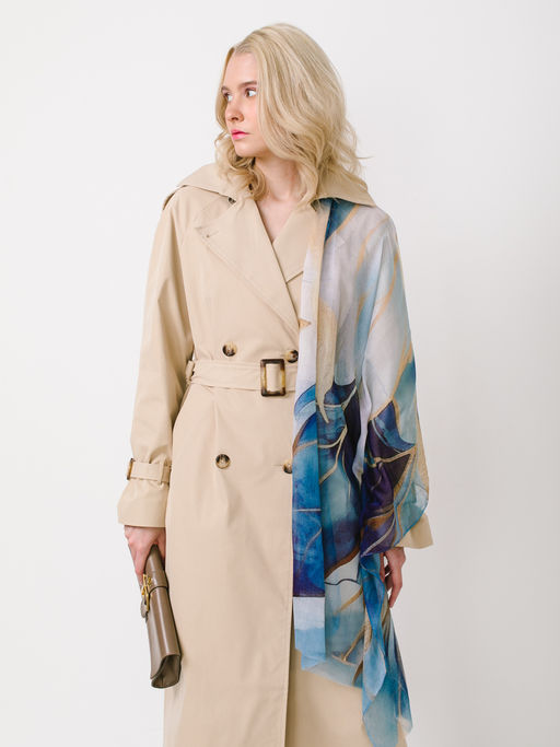 Большой, мягкий, тонкий и очень нежный двусторонний палантин с рисунком в стиле арт-деко - Tantino фото 3