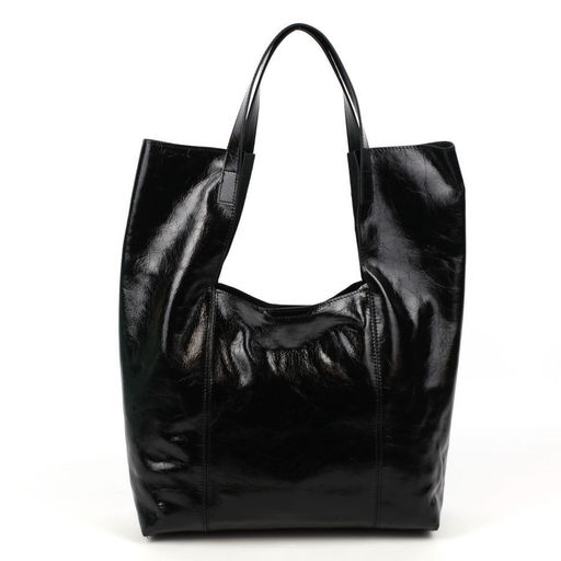 Женская мягкая кожаная сумка шоппер 0054-1 - Cidirro фото 3