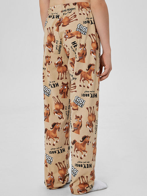 Комплект для мальчиков бежевый с принтом лошадей - Mark formelle фото 7