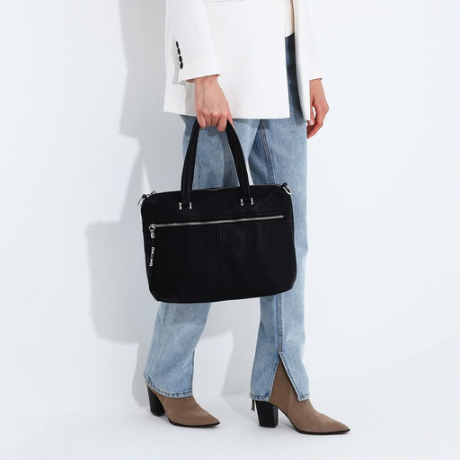 Сумка-тоут на молнии, 2 наружных кармана, цвет чёрный - Simaland фото 8