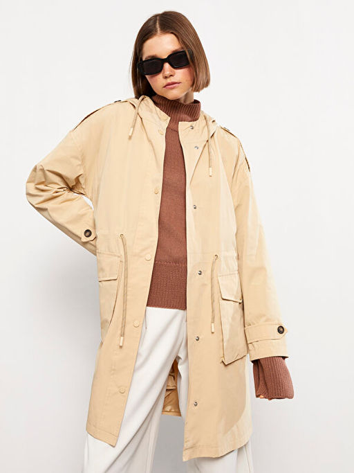 Kap??onlu D?z Uzun Kollu Kad?n Mont - Waikiki фото 3