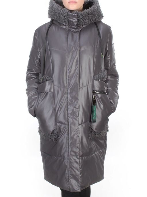 21-985 DARK GRAY Пальто зимнее женское AIKESDFRS (200 гр. холлофайбера) - Fashion фото 2