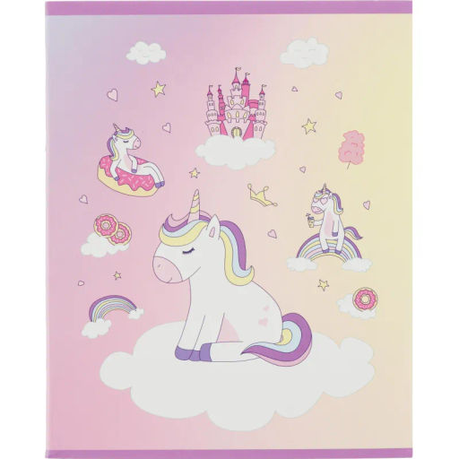 Цена за 2 шт. Тетрадь общая А5 48л Uniland роз,клет,скреп, ВД-лак