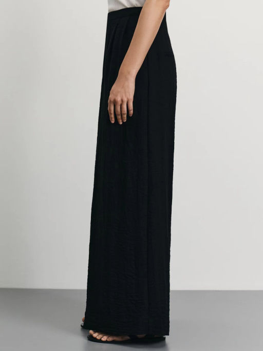 Брюки палаццо из жатой ткани / Zarina  фото 3