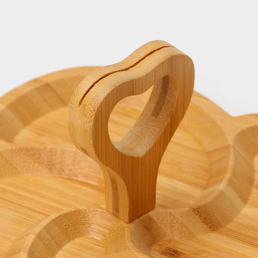 Менажница Доляна Вертиго, 19.5?19.5 см, 4 секции, бамбук