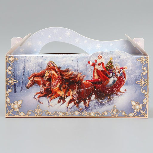 Цена за 2 шт. Коробка подарочная складная «С Новым годом!», 23×10×10 см