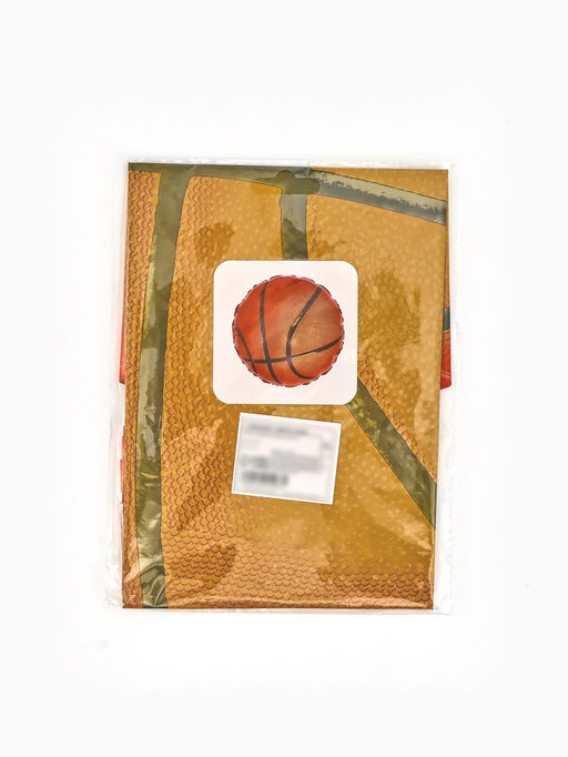 Воздушные шары фольгированные 17" круг "Баскетбольный мяч" набор 5 штук