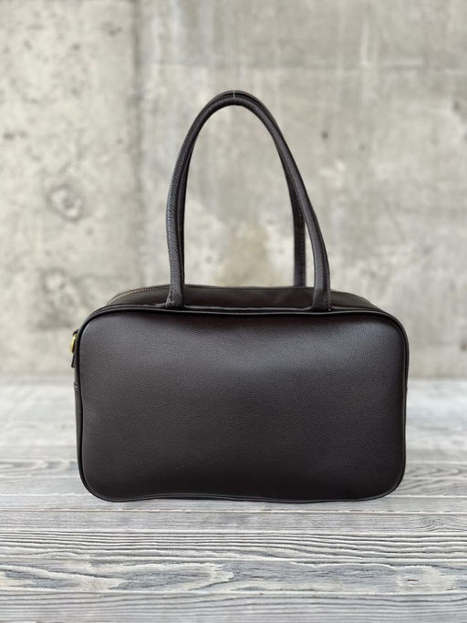 Женская кожаная сумка бочонок 1003 Кофе