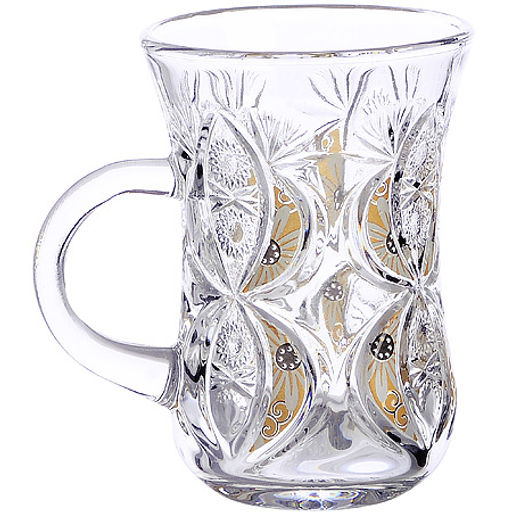 27087 Набор д/чая стекляный 12пр LR с золотом (х6) - Mayer&boch фото 4