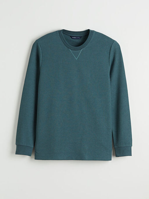 Bisiklet Yaka Erkek Sweatshirt