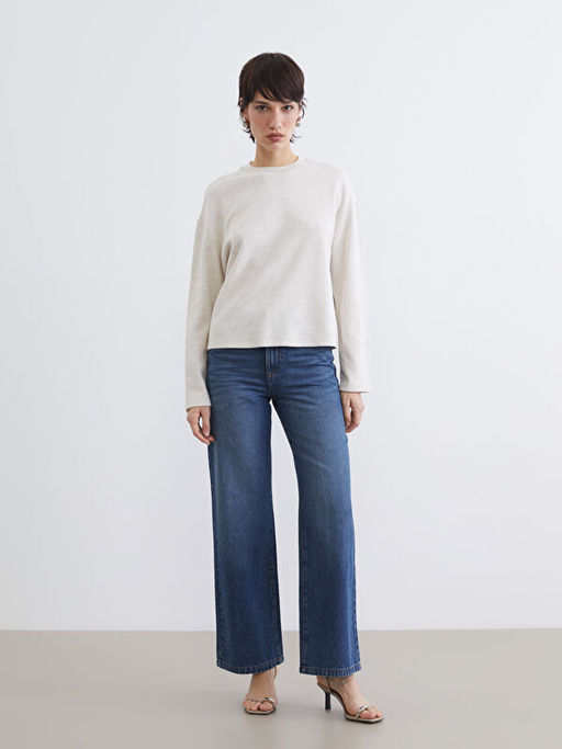 Bisiklet Yaka Kad?n Sweatshirt