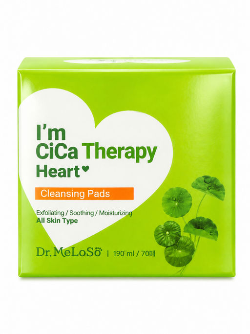 Dr.MeLoSo Очищающие пэды с экстрактом центеллы / Im Cica Therapy Heart Cleansing Pads, 190 мл