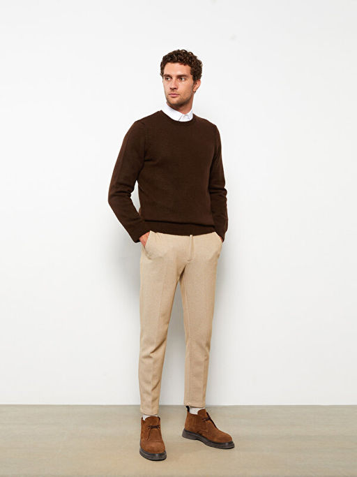 Bisiklet Yaka Erkek Triko Kazak