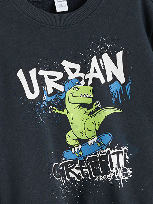 Bisiklet Yaka Erkek ?ocuk Sweatshirt