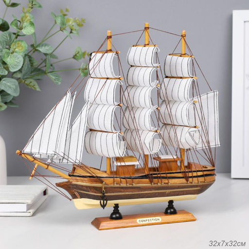 Макет парусного корабля 32х32 см / 6806G /уп 18/ - Галеонтрейд фото 6