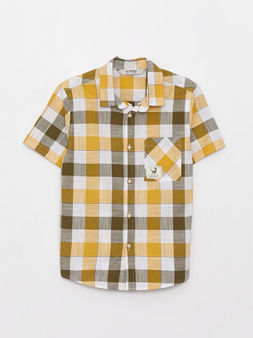 Ekose K?sa Kollu Erkek ?ocuk G?mlek - Waikiki фото 3