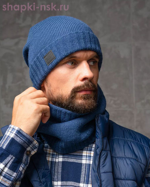 LL 131 PE 131 Комплект мужской флис (шапка+снуд) (57-59)