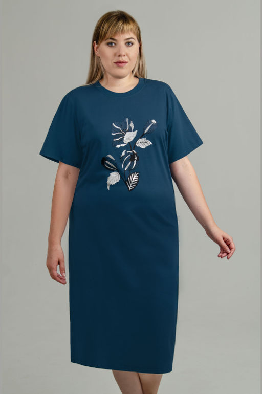 Арт. 4150 Туника женская 52-60 (5 шт) Цвет:изумруд - Калинка фото 4