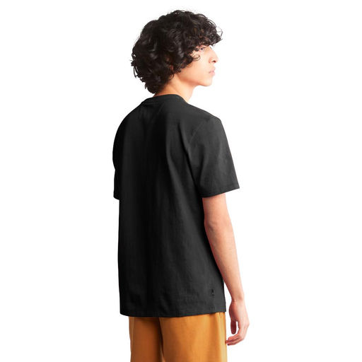 Футболка Timberland T-Shirt Heavy Weight Woven Badge Authentic fit черная  фото 5