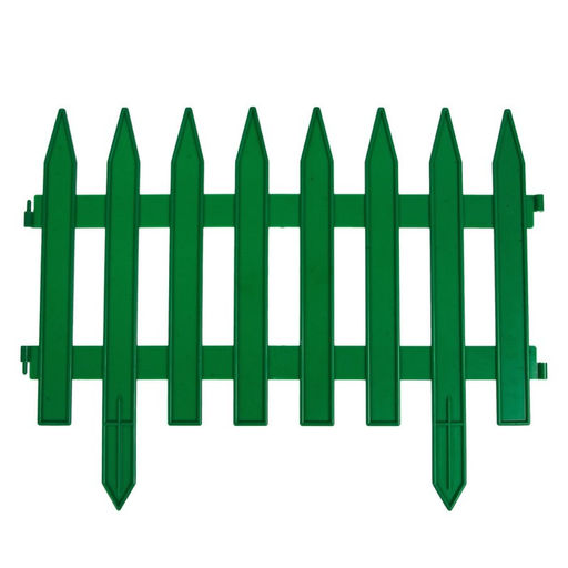 Ограждение декоративное, 35×210 см, 5 секций, пластик, зелёное, GOTIKA, Greengo