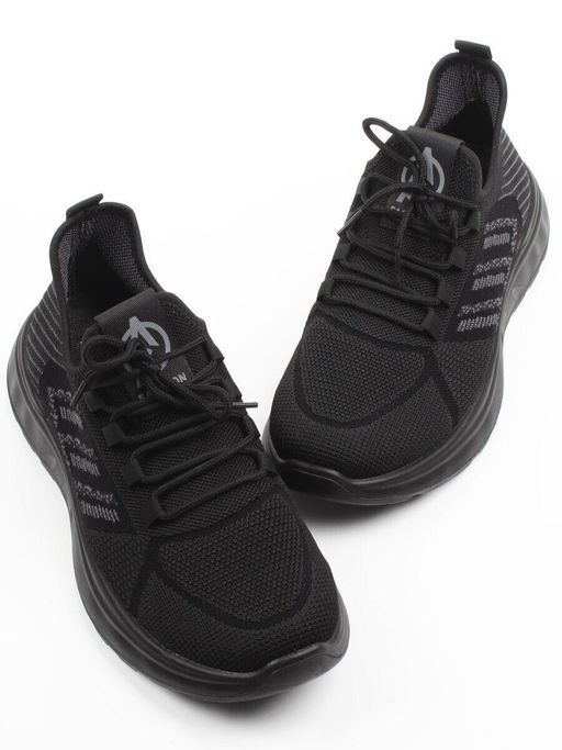 03-TEX-D01-07 BLACK Кроссовки летние мужские (текстиль)