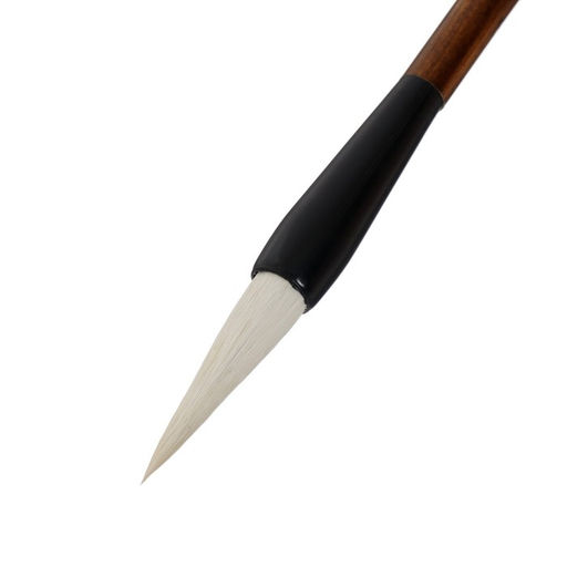 Кисть для каллиграфии, коза, № 4, круглая, деревянная ручка, в блистере