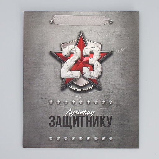 Цена за 2 шт. Пакет подарочный ламинированный, упаковка, С 23 февраля, ML 23?27?11.5 см