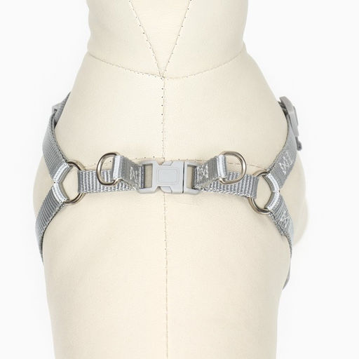 Комплект амуниции с мягкой дышащей шлейкой и круглым поводком 120 х 1 см, голубой - Пижон фото 5