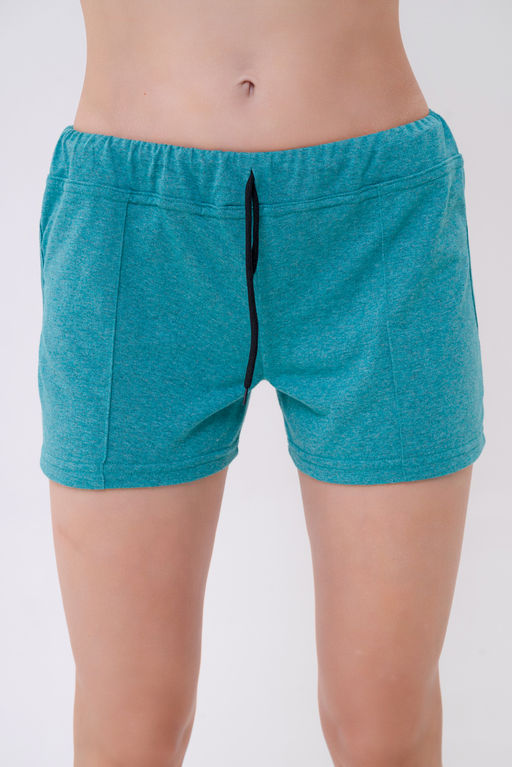 Шорты женские из кулирки Молодежные бирюзовый - Амадэль фото 2