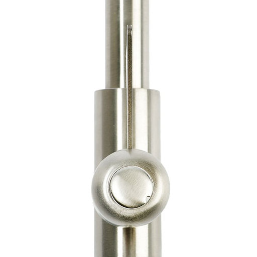 Моносмеситель ZEIN Z01, нержавеющая сталь, поворотный излив, сатин