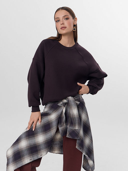 Свитшот женский коричневый - Mark formelle фото 7