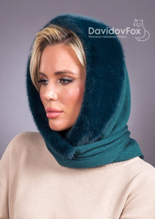 Платок трикотаж экомех изумруд