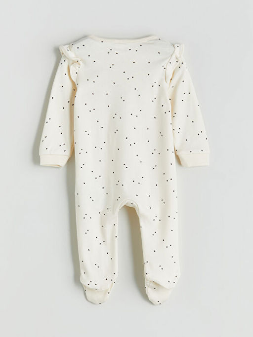 Bisiklet Yaka Puantiyeli K?z Bebek Tulum