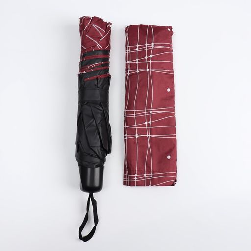 Зонт механический Клеточка, 4 сложения, 8 спиц, R = 50 см, цвет МИКС - Simaland фото 5