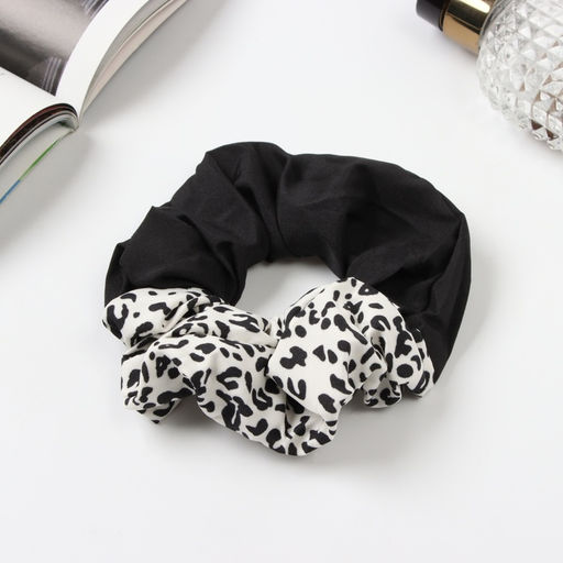 Цена за 2 шт. Резинка для волос «Орбита», пятнышки стиль, 12 см, чёрно-белая