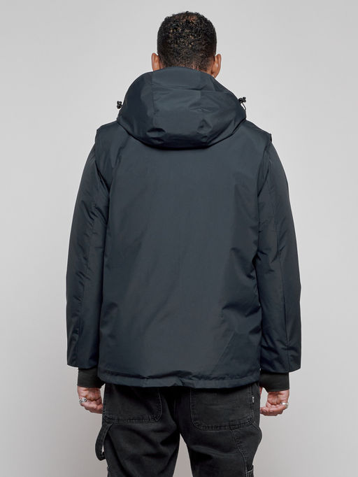 Куртка - жилетка трансформер 2 в 1 мужская зимняя темно-синего цвета 2409TS - Mtforce фото 14