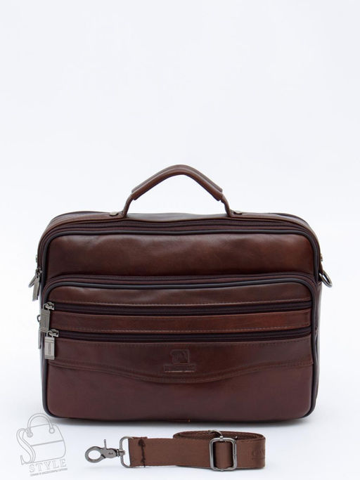 Портфель мужской кожаный 7807-4 brown Fuzhinino