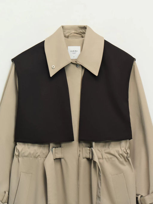 Плащ со съемным жилетом / Zarina фото 14