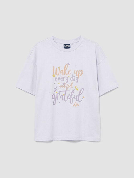 Bisiklet Yaka Bask?l? K?z ?ocuk ?ortlu Pijama Tak?m?