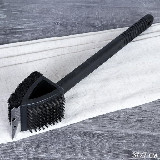 Щетка для чистки решетки барбекю с ручкой 37 см/ HL-640 /уп 144/ - ГалеонТрейд фото 2
